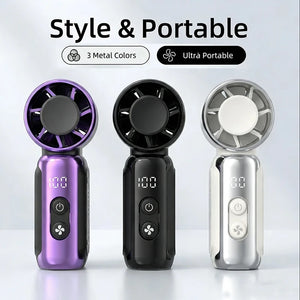 Mini ventilateur portatif, petit ventilateur électrique portable, ventilateur de poche portable à chargement USB, adapté pour une utilisation en extérieur, en voyage et au bureau