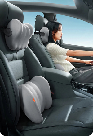 Coussin voiture mémoire de forme – Soutien nuque & dos pour trajets sans fatigue