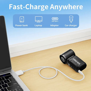 Mini ventilateur portatif, petit ventilateur électrique portable, ventilateur de poche portable à chargement USB, adapté pour une utilisation en extérieur, en voyage et au bureau