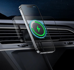 Support téléphone voiture magnétique avec recharge sans fil – Fixé, chargé, prêt à partir - Apple