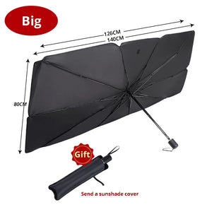 Pare-soleil pliable type parapluie – Protège votre voiture en 2 secondes