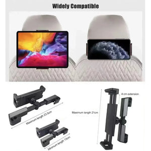 Support de téléphone télescopique pour voiture, support de tablette arrière, support de tablette anti-tremblement, support de téléphone automatique universel pour iPad de 4 à 12.9 pouces