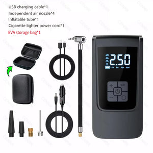 Compresseur portable sans fil – Gonflez vos pneus partout, sans effort