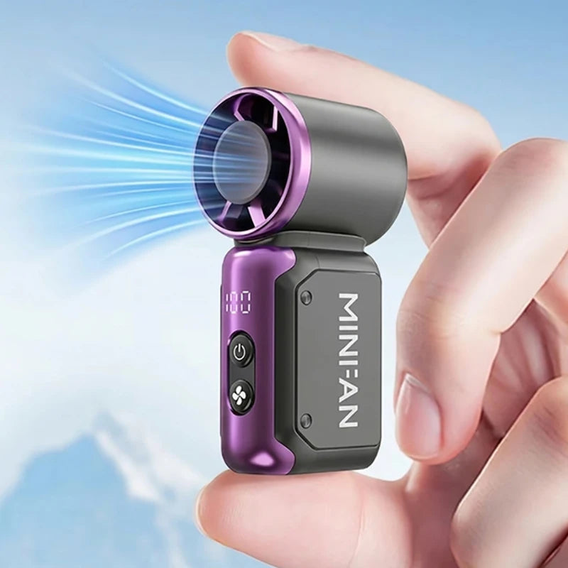 Mini ventilateur portatif, petit ventilateur électrique portable, ventilateur de poche portable à chargement USB, adapté pour une utilisation en extérieur, en voyage et au bureau