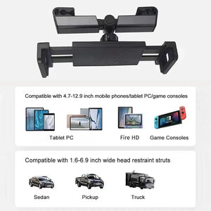 Support de téléphone télescopique pour voiture, support de tablette arrière, support de tablette anti-tremblement, support de téléphone automatique universel pour iPad de 4 à 12.9 pouces