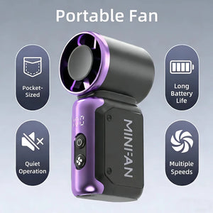 Mini ventilateur portatif, petit ventilateur électrique portable, ventilateur de poche portable à chargement USB, adapté pour une utilisation en extérieur, en voyage et au bureau