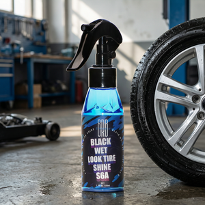 Spray pneus effet brillant – Noir intense & protection UV