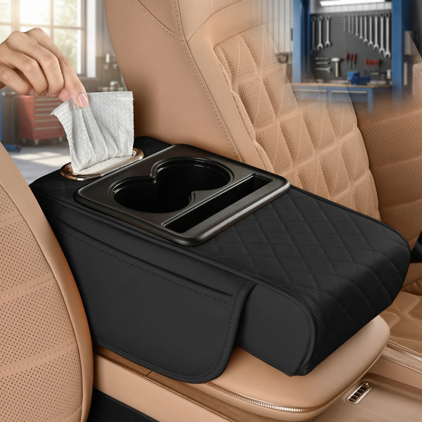 Coussin accoudoir voiture – Confort + rangement malin